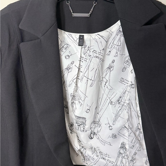 White House Black Market Women’s Black Button Up Blazer Plus Size 18W - Picture 3 of 8